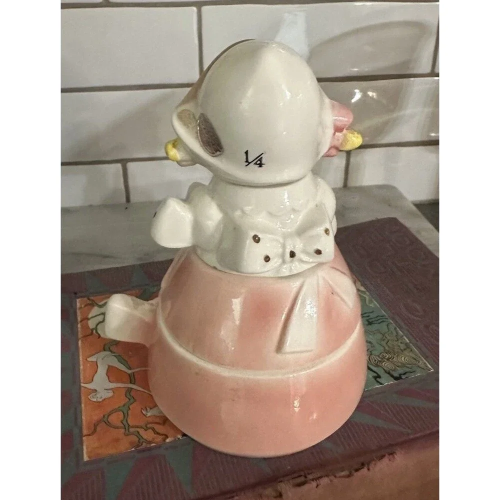 Vintage Enesco Dutch Girl Stacking Measuring Cups Ceramic Japan Mid Century 1950